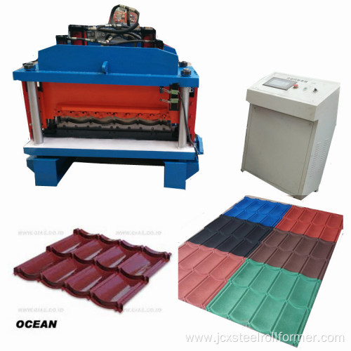 Metal roof tile roll forming machine